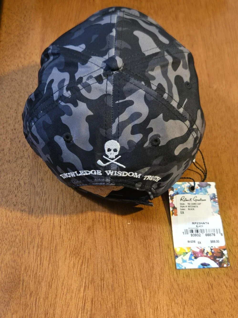 Robert Graham Black & Gray Camo Golf Hat New